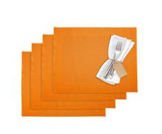 Westmark Lot de 4 sets de table en synthétique 42 x 32 cm, Vinyle et polyester, Orange, 42 x 32 cm