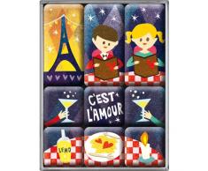 ensemble de 9 magnets - Cest LAmour