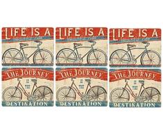 Pimpernel 30,5 x 23 cm Fibres Ã densitÃ© Moyenne avec Dessus en liÃ¨ge Beautiful Ride Lot de 6 Sets de Table Multicolore