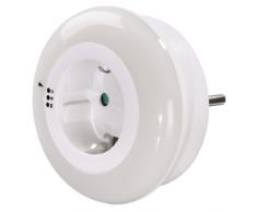 Hama Veilleuse Circle Colour(pour chambres, économie dénergie, 0,6 W, lumière dorientation pour allée et sous-sol, capteur crépusculaire, lumière dambiance, prise intégrée) Blanc/Bleu/Vert