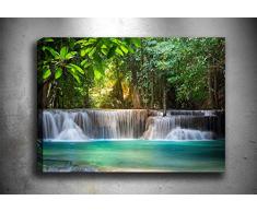 Bonamaison Peinture sur toile, multicolore, 50 x 70 cm - Conçu et fabriqué en Turquie