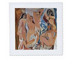 3dRose Blanc, 14 x 35,6 cm Lit carré