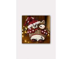 Bonamaison Horloge Murale en MDF, Multicolore, 30 x 30 cm