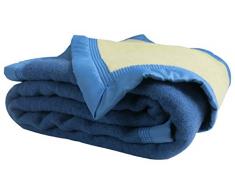 Couverture hiver Premium - 100% pure laine vierge - OUSON - Pivoine L25/Ecru A1 - 240 x 260