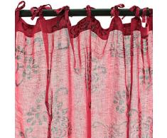 Thedecofactory 112505 Voilage, Polyester, Framboise, 110 x 250 x 3 cm