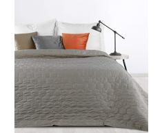 Deisgn91 Jeté de lit Simple Motif nid dabeille Gris Acier 220 x 240 cm