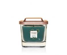 Yankee Candle Elevation Collection avec Couvercle de Plate-forme Petite Bougie CarrÃ©e Ã 1 MÃ¨che, Frosted Fir