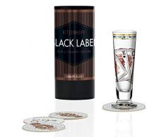 Sascha Morawetz Black Label Verre à shot en cristal 40 ml avec 5 couvercles à shot