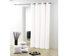 douceur dintÃ©rieur rideau a oeillets plastique 140x260 cm polyester essentiel blanc