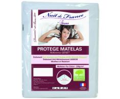 Nuit de France 329409 140/200 Protège Matelas Coton Blanc 200 x 140 x 1 cm