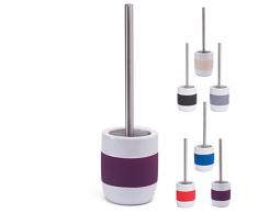 MSV Moorea 5cl en cÃ©ramique Brosse WC et Porte-Brosse (Violet)