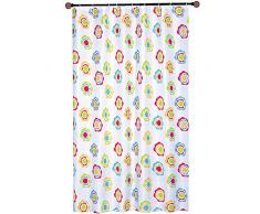 MSV 140123 Rideau de Douche Polyester + Plastique Multicolore 180 x 200 x 0,1 cm - 12 anneaux inclus