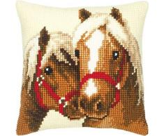 Kit coussin au point de croix Amitié chevaline