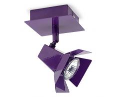Mathias 3360110 L10 Fl Spot Cine, MÃ©tal, GU10, 230 W, Violet
