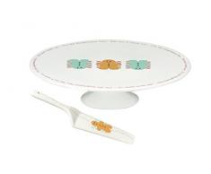 Premier Housewares Présentoir à cupcake et pelle à tarte Porcelaine Bonhomme en pain dépice 7 x 30 x 30 cm