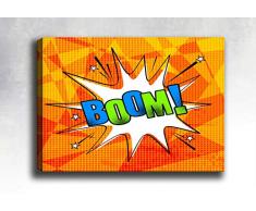 Bonamaison Peinture sur toile, multicolore, 30 x 40 cm - Conçu et fabriqué en Turquie