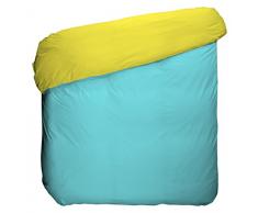 Basic Play Collection Housse de Couette rÃ©versible Unie-Marine/Citron 180 x 220 cm Aguamarina y limÃ³n