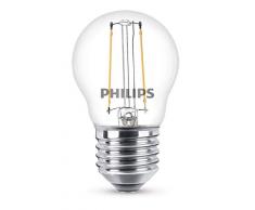 Philips ampoule LED SphÃ©rique Filament E27 2W Equivalent 25W Claire Blanc chaud