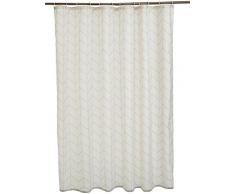 AmazonBasics Rideau de douche en tissu imprimé 180 x 200 cm Chevrons Beige