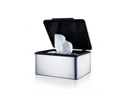 blomus 68821 Boîte à mouchoirs, Mate, Acier Inoxydable, Argent, 14,9 x 13,2 x 7 cm