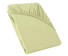 CelinaTex Perla Drap-Housse surmatelas Housse lit sommier tapissier Coton 140x200-160x200 cm Vert Pistache
