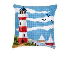 Vervaco, Kit Coussin Point De Croix, Paysage Phare, Multi-Couleurs