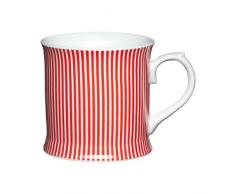 Kitchen Craft Mug en Porcelaine Fine avec Rayures Rouge