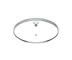 Kitchencraft Masterclass Casserole Couvercle en Verre trempÃ© avec poignÃ©e en Acier Inoxydable, 26Â cm (25,4Â cm), Clair