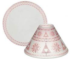 YANKEE CANDLE Mountian Holiday Red Nordic Frosted Grand Parapluie + Assiette en Verre Multicolore 15 cm
