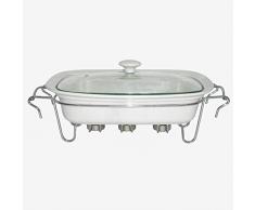 Better & Best Rctg P Plat à four, rectangulaire moyen, couvercle, blanc, dimensions 40 x 24 x 17 cm, matériau : céramique/verre/métal