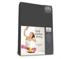 Bed-Fashion Drap-Housse, Coton, Anthracite, lit Simple, 80Â x 200Â cm