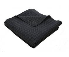 Linder Plaid Stone Washed, Polyester, Bleu Gris