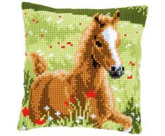 Vervaco Kit Coussin au Point de Croix Poulain