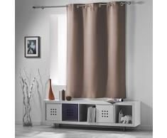 douceur dintÃ©rieur rideau a oeillets 140x180 cm occultant occult noisette