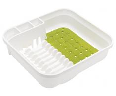 Addis Ãgouttoir à Vaisselle en Plastique de qualité supérieure, Plastique, Blanc/Vert, 38 x 41 x 11 cm