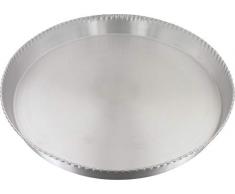 LOUIS TELLIER - Moule à Tarte en Aluminium - Tourtière - Démoulage Rapide et Parfait - Bord Cannelé - Qualité Supérieure - Fabriqué en France