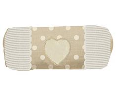 Soleil docre Passion Coussin Polochon, Coton, Ecru, 20x50 cm