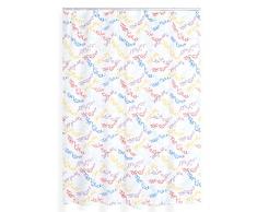 RIDDER 473100-350 Rideau de Douche Textile 180 x 200 cm, Carneval Multicolor Anneaux INCL, 100% Polyester, 180x200 cm