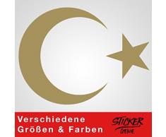 AY YILDIZ Sticker Mural Motif Demi-Lune DorÃ© 120 x 89 cm