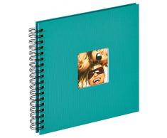Walther Album Photo à Spirales Fun Design maïs Jaune Album Photo, Structure Couverture, pétrole Vert, 26 x 25 cm