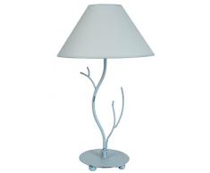 Tosel 63844 Lampe de Table Biron Acier 60 W E27 Gris Bleu CÃ©rusÃ©