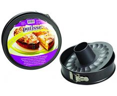 Patisse 2931 Moule à Manqué/Charnière Antiadhésif Double Fond Acier Revêtu Gris Anthracite 26 cm