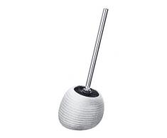 WENKO 21997100 Brosse WC Polaris Juwel, Céramique, 15 x 34,5 x 14,5 cm, Argent