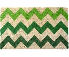 Entryways 45 x 75 cm tissÃ© Ã la Main en Fibre de Coco Ã Chevrons Paillasson en Fibre de Coco