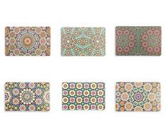 Villa dEste Home Tivoli Marrakech Lot de 6Â Sets de Table, Multicolore, 44Â x 28Â xÂ 0,1Â cm