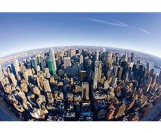 Papier Peint poster panoramique FISHEYE NEW YORK 4 x 2,70 m | DÃ©co et photo murale XXL QualitÃ© HD Scenolia