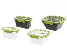 Emsa 513959 BENTO Box - Boîte repas, avec couvercle, 0.9 Litre, Vert/blanc