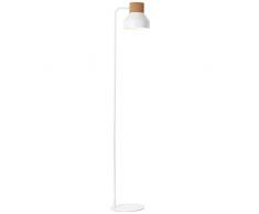 Brilliant Moka Lampadaire 1 ampoule en liÃ¨ge 60 W Blanc mat/marron