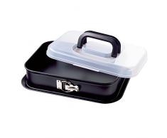 Kaiser 623016 Bake&Take Moule à charnière rectangulaire avec cloche de transport 36 x 24 cm