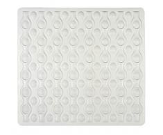 Wenko 23132100 Tapis de Douche, Caoutchouc Naturel, Blanc, 54 x 52 x 0,1 cm